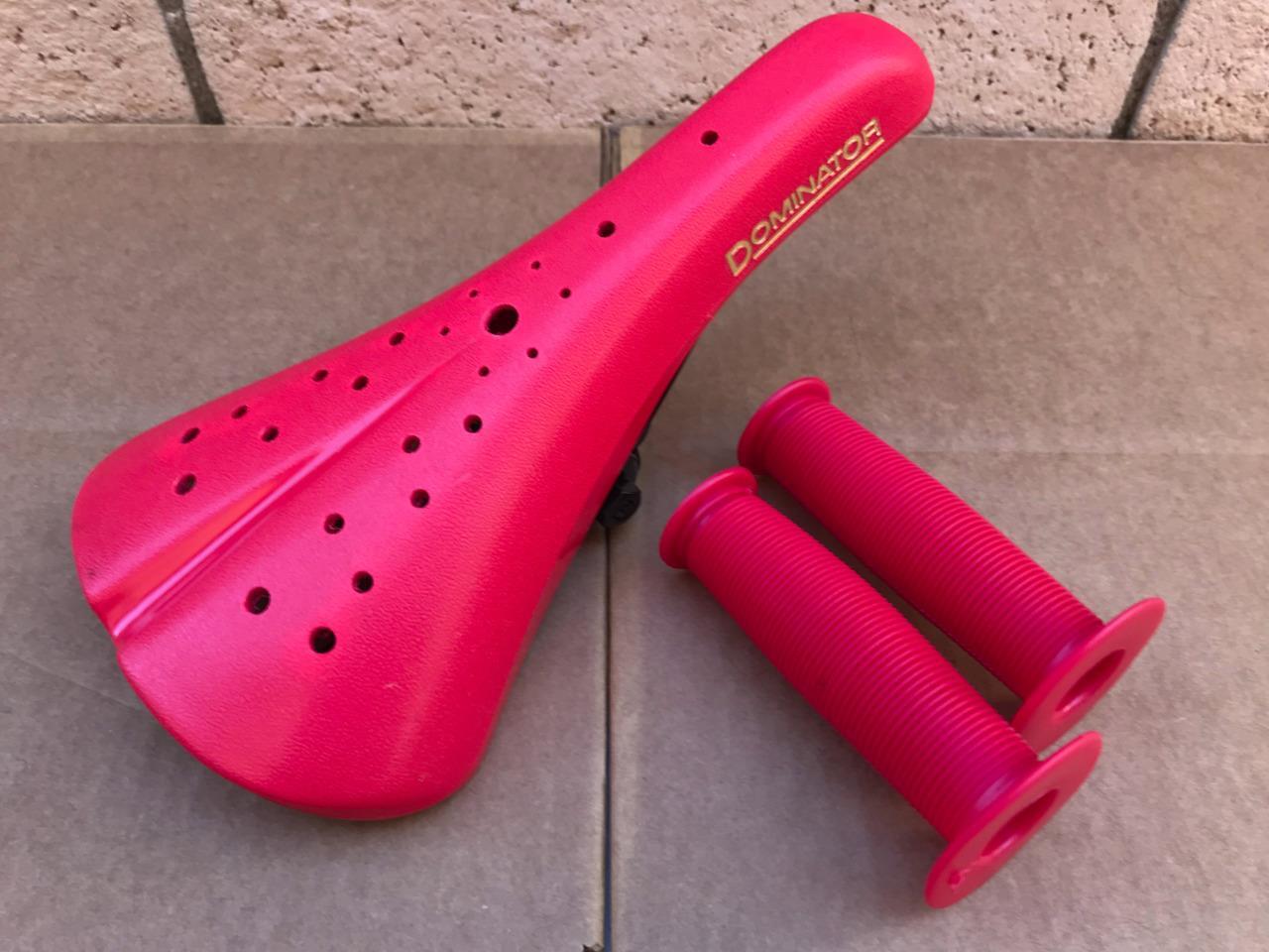 Viscount Dominator «Old School Bmx» Hard Shell RED Seat with Grips GT DYNO