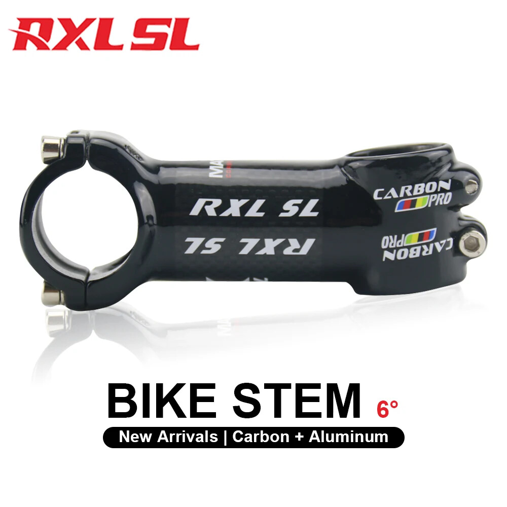 Carbon MTB Bicycle Handlebar Stem 6 Degree 31.8mm 60-120mm Road Bike Stem