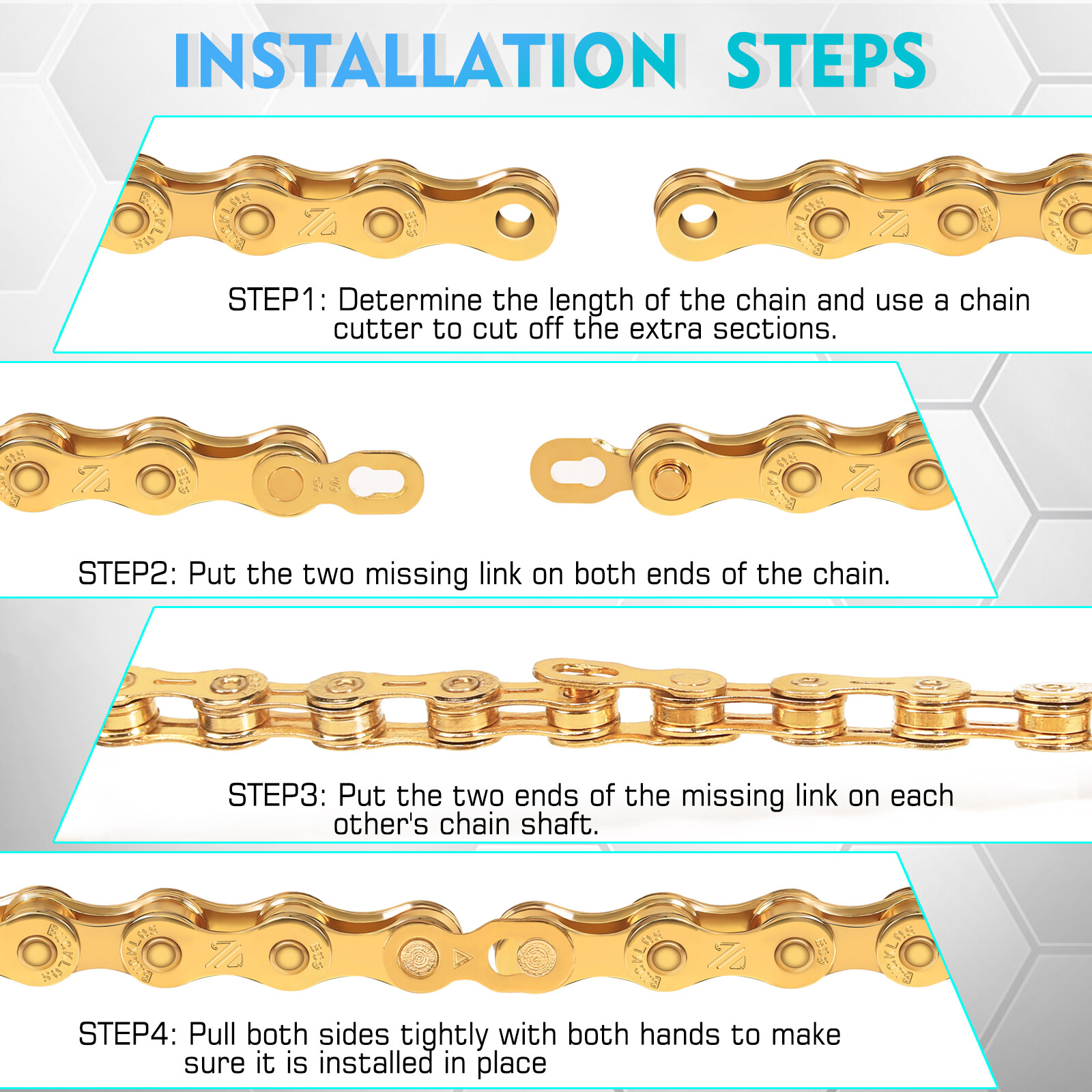 8/9/10/11/12 Speed Chains fit Shimano SRAM KMC 116/126L Road Bike MTB BMX Chain