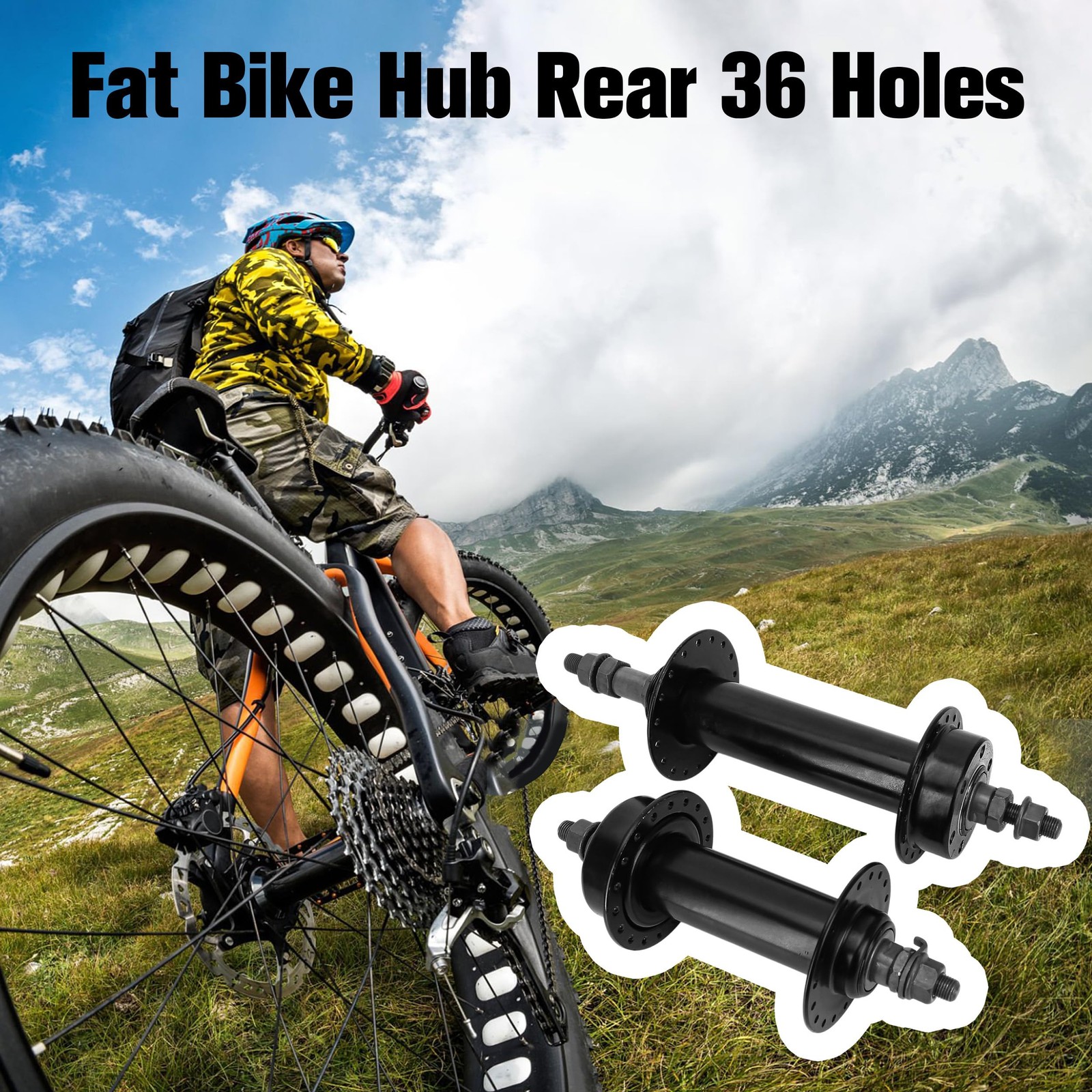 Fat Tire Bike Wheel Part Hub, Rear Hub 195mm Front Hub 135mm 36 Holes Thread …