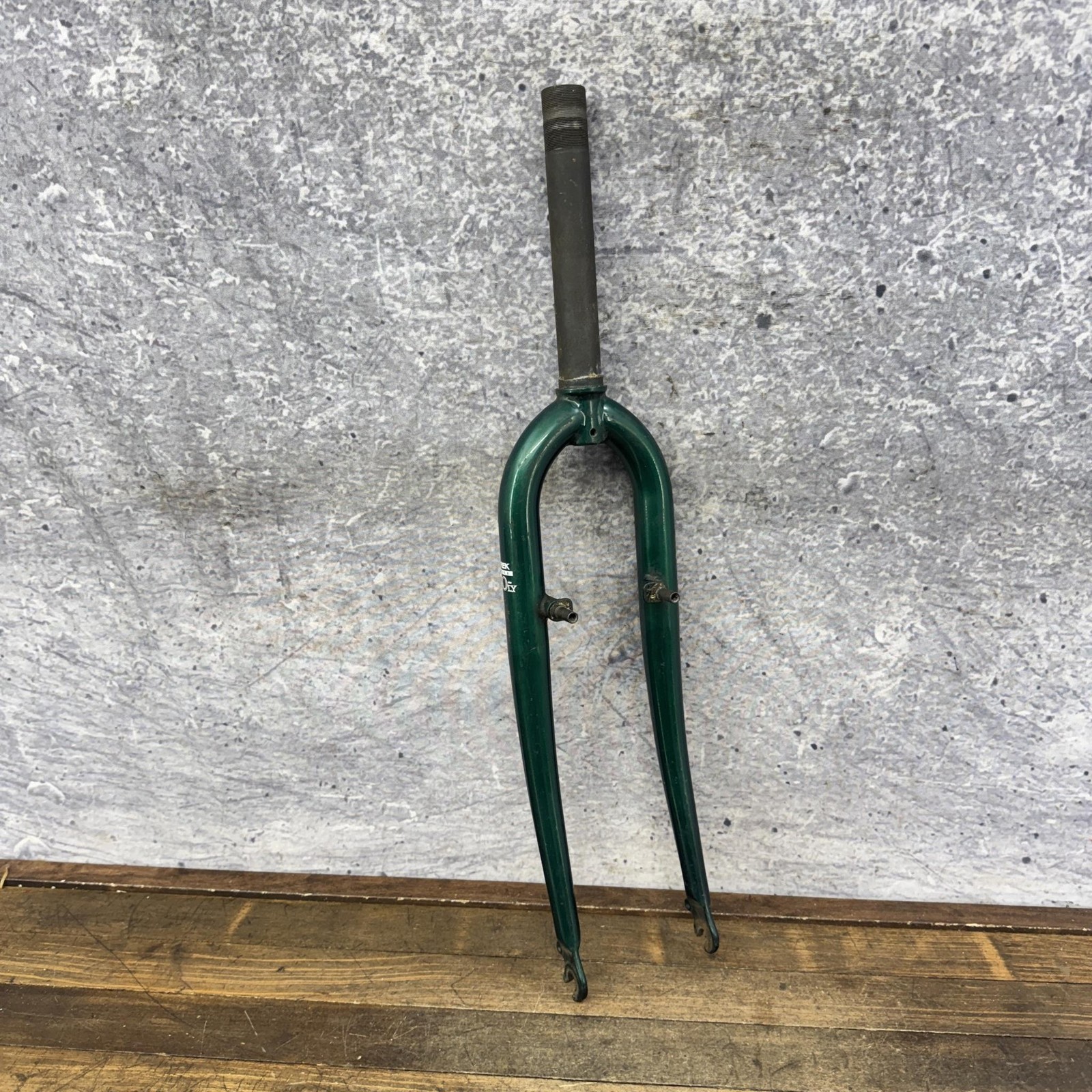 Vintage Trek 26in Fork 1 1/8 Threaded 90s MTB Canti Green Rigid Steel CRMO