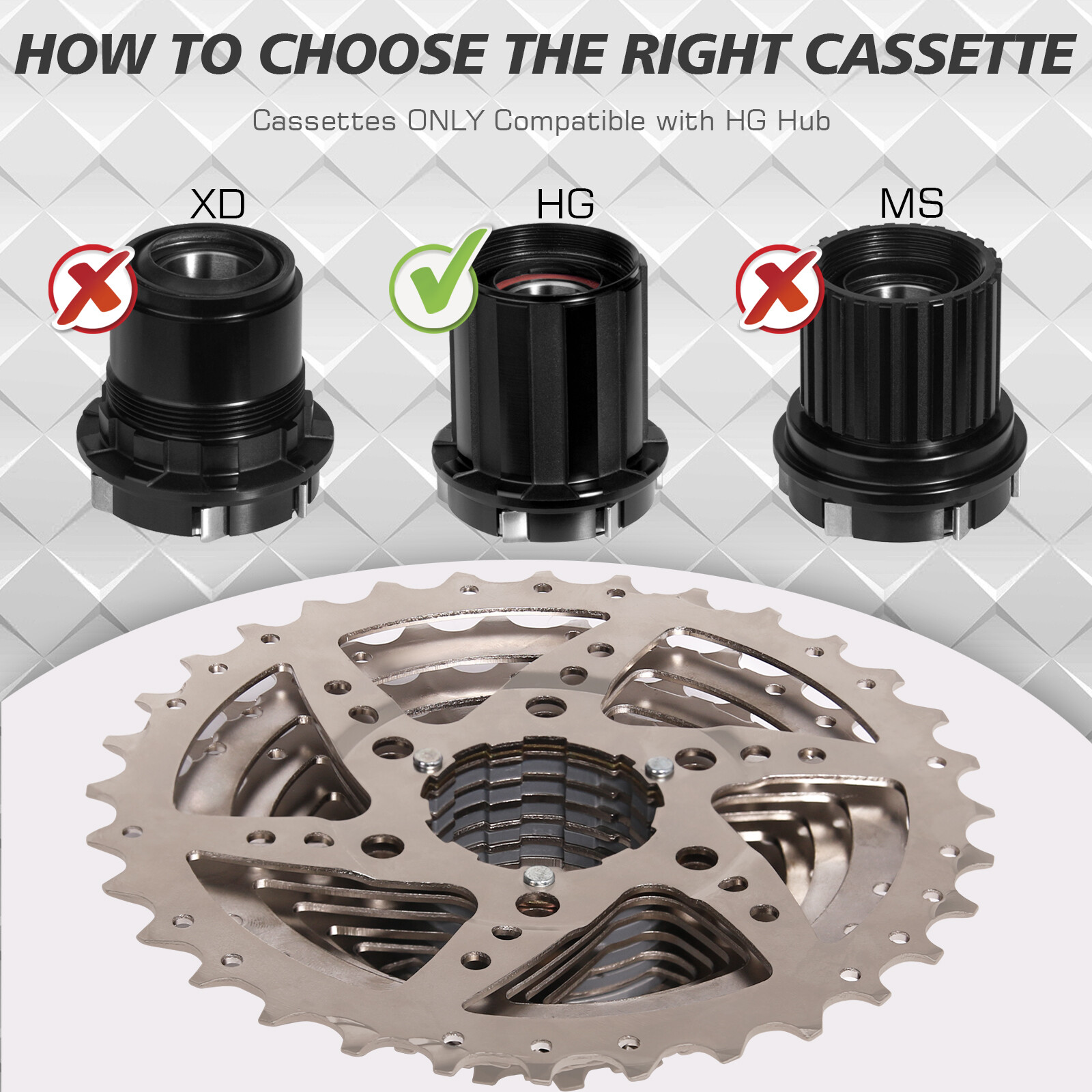 11-52T fit Shimano/Sram Mountain & Road Bicycle 8/9/10/11/12 Speed Bike Cassette