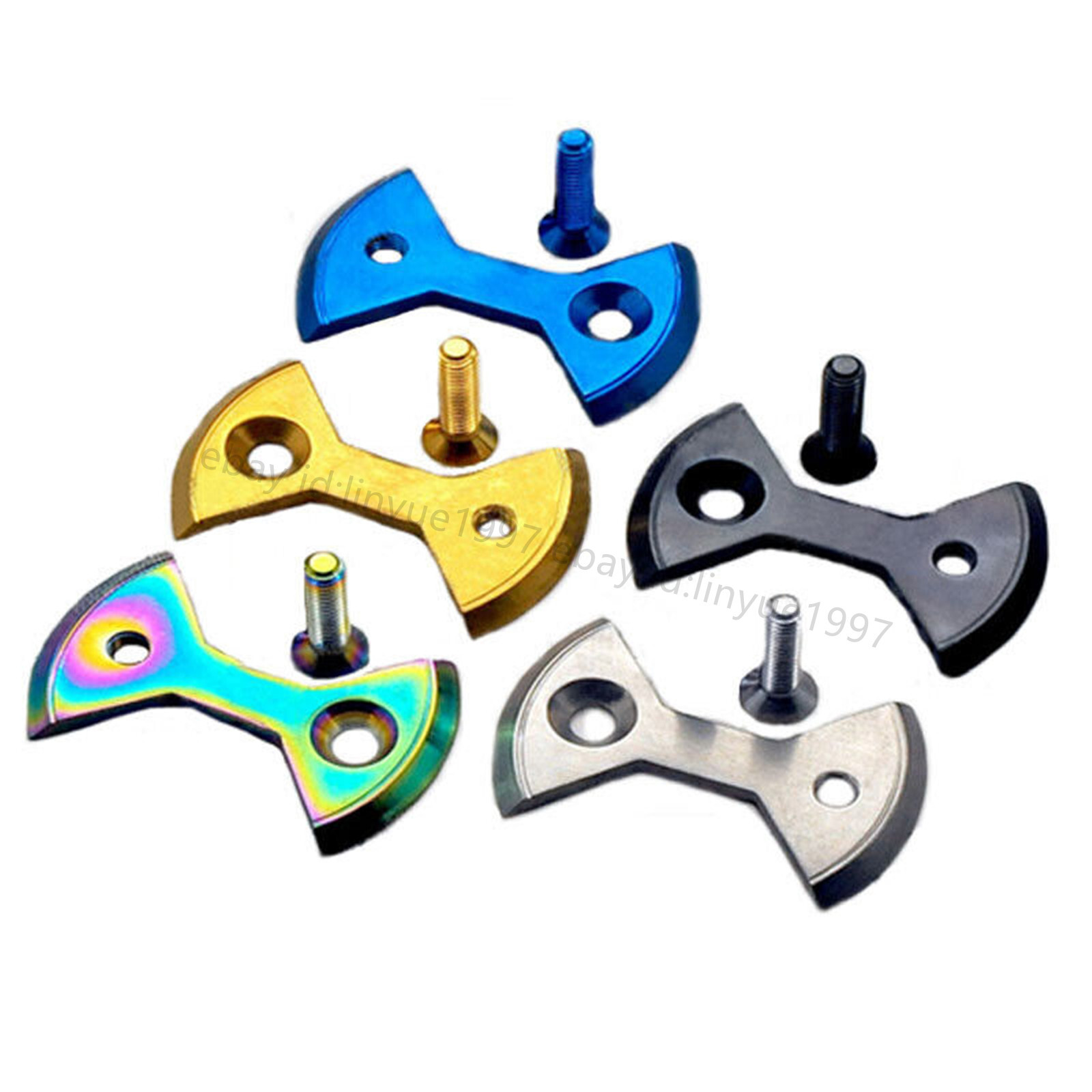 Titanium/Ti Pedal Plate/Bow tie* 4pc fit SpeedPlay Zero&Light Action-8 color
