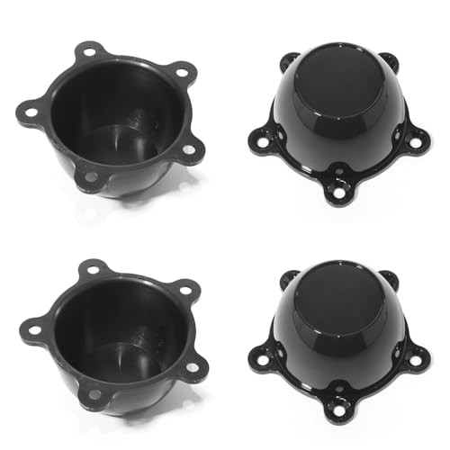 Spacing Wheel Rim Center Caps Wheel Center Cap 5 Dog Ear 1.96″ Glossy Black