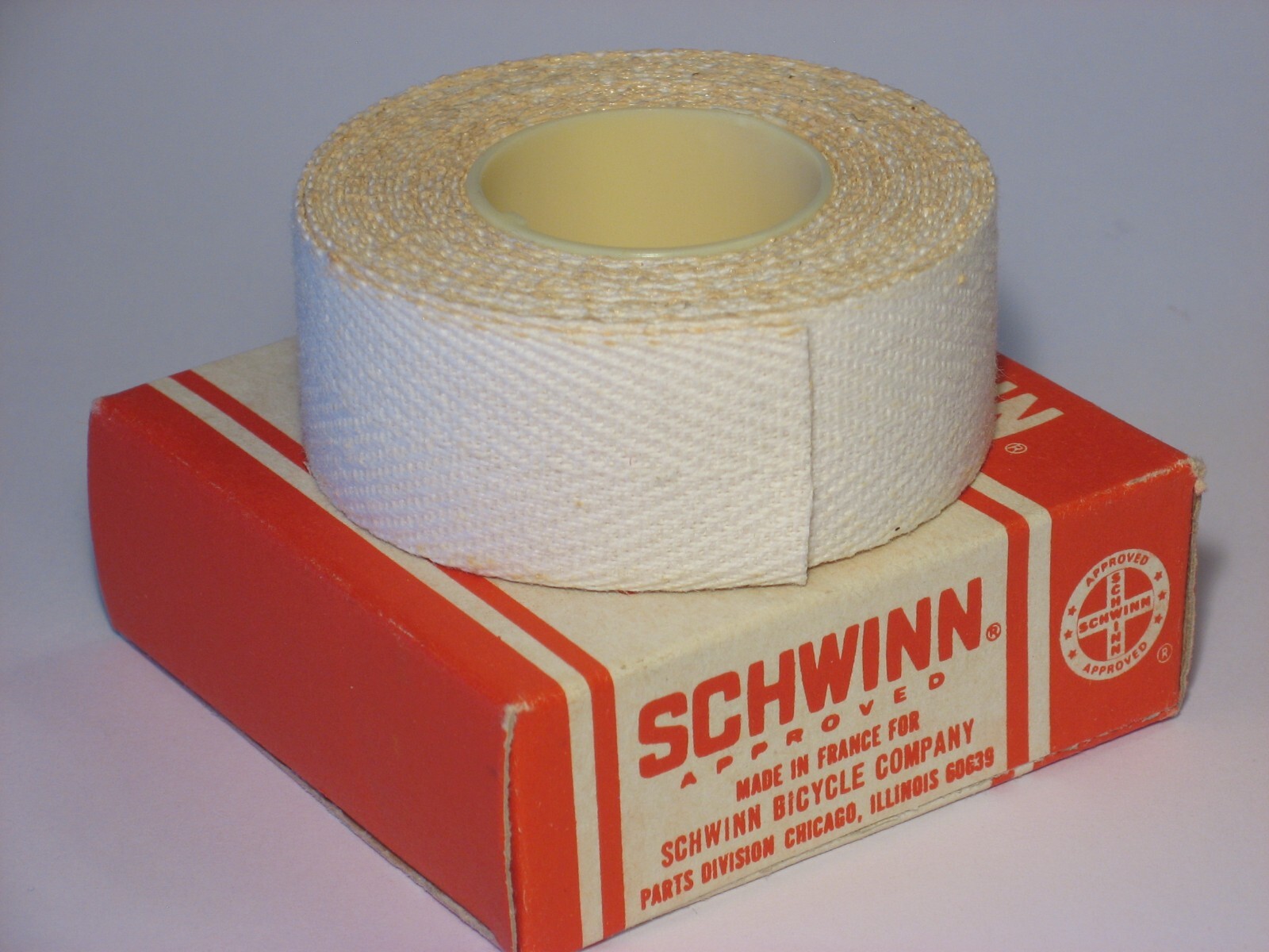 SCHWINN CLOTH HANDLEBAR TAPE WHITE COTTON 09 111 Lot of 2 VELOX TRESSOSTAR NEW
