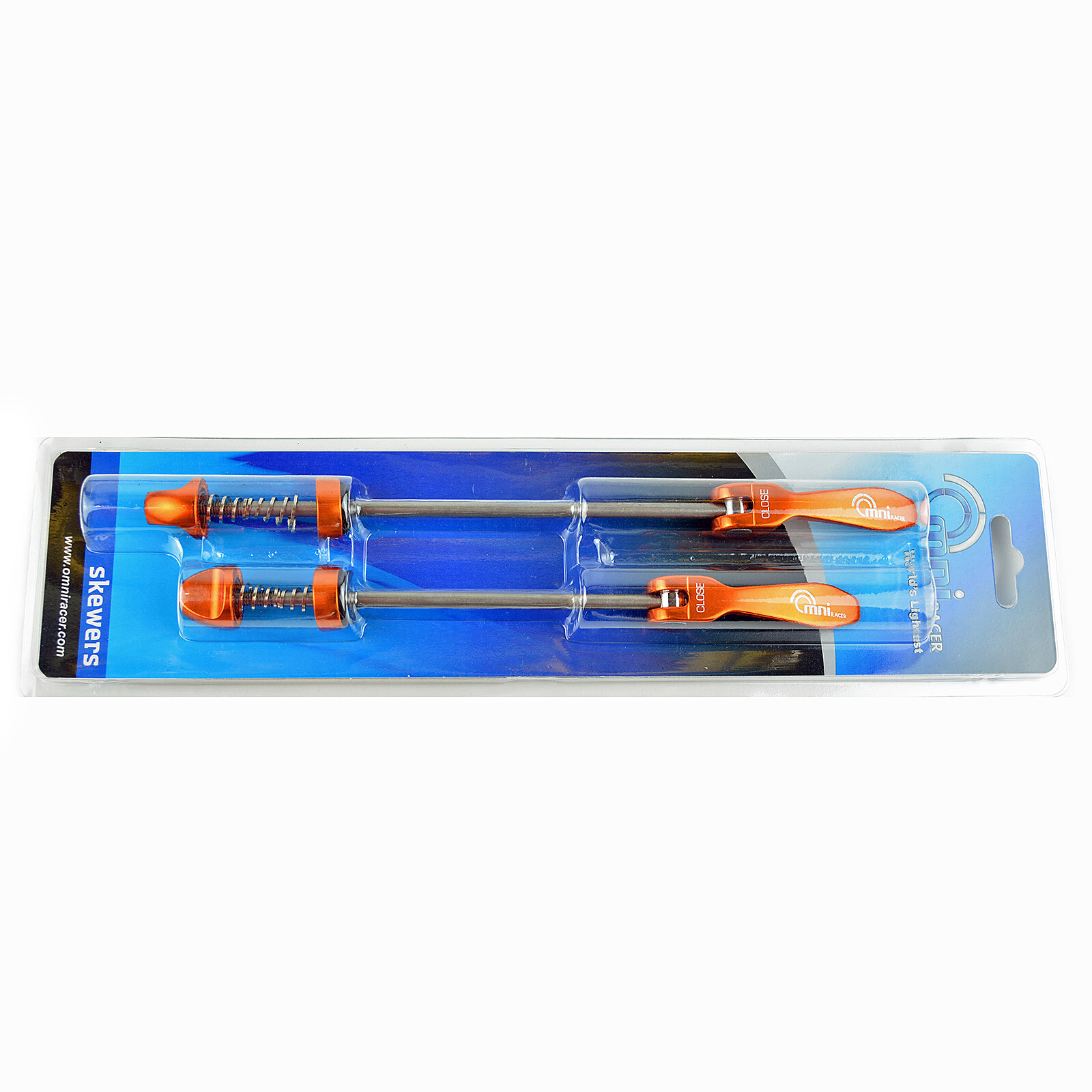OMNI Racer Quick Release Road Mountain Bicycle Wheel Skewers Stainless: ORANGE