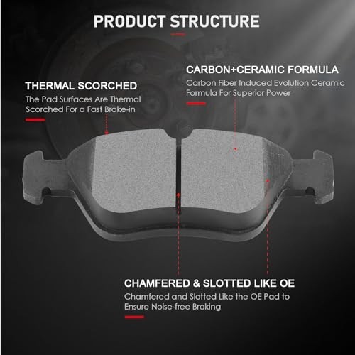 Professional Ceramic Front Brakes Pads Set fit For 1999-2000 For Mercedes