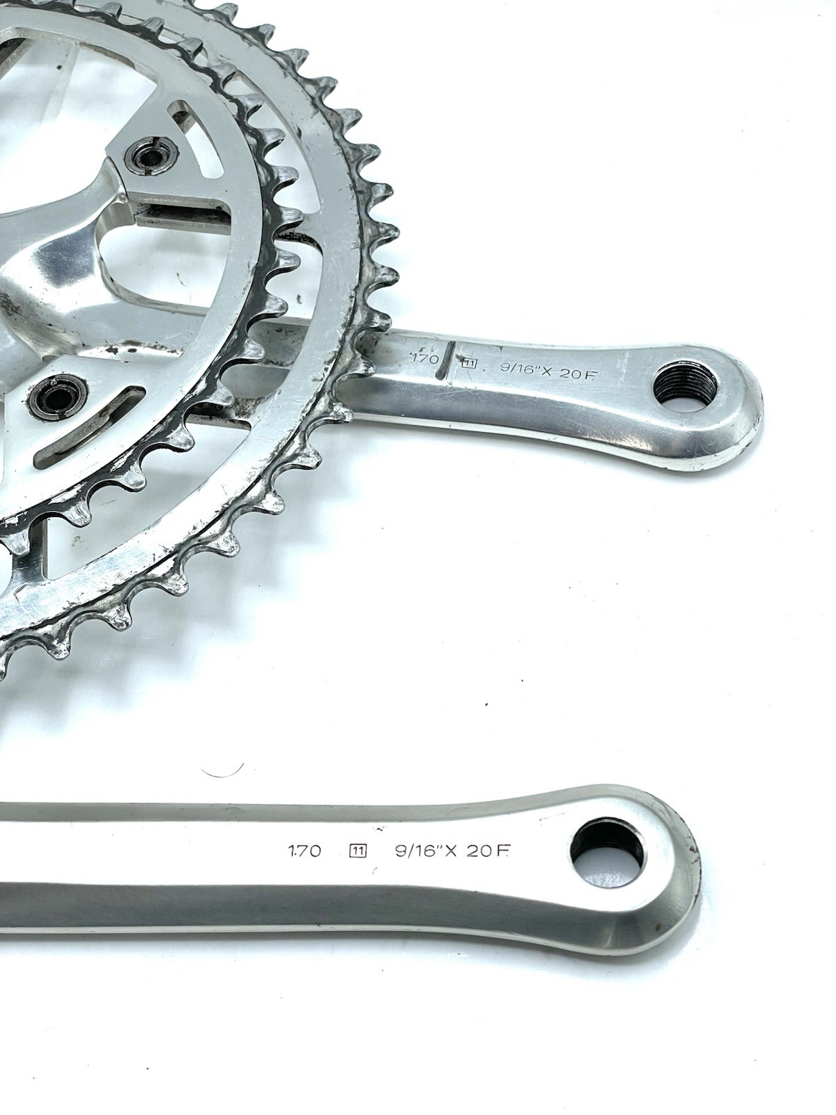Campagnolo Triomphe Crankset 170mm 52/42 ISO Square Taper Vintage Campy Italy