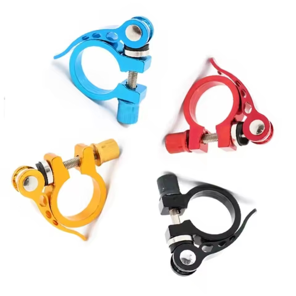Bike Seatpost Clamp MTB Quick Release Seat Post Collar Aluminium Alloy 28.6 34.9