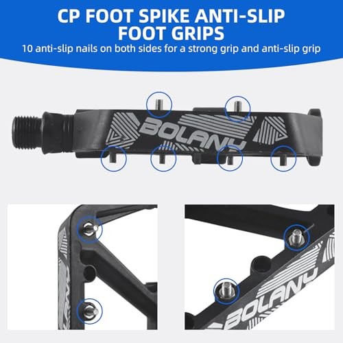 Mountain Bike/MTB Pedals Bicycle Flat Pedals Aluminum 9/16″ Sealed Bearing