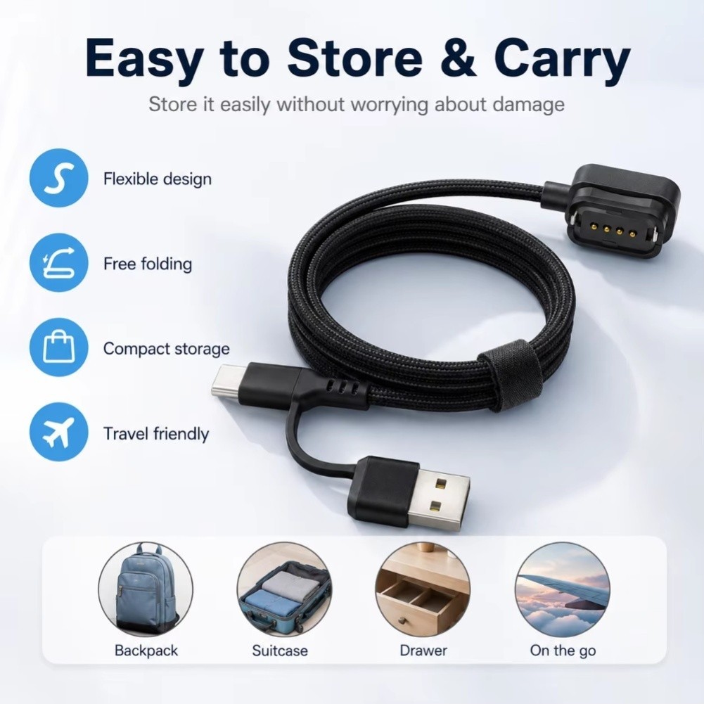 For Di2 EW EC300 12-Speed Charging Adapter with 2m Length and Dual USB