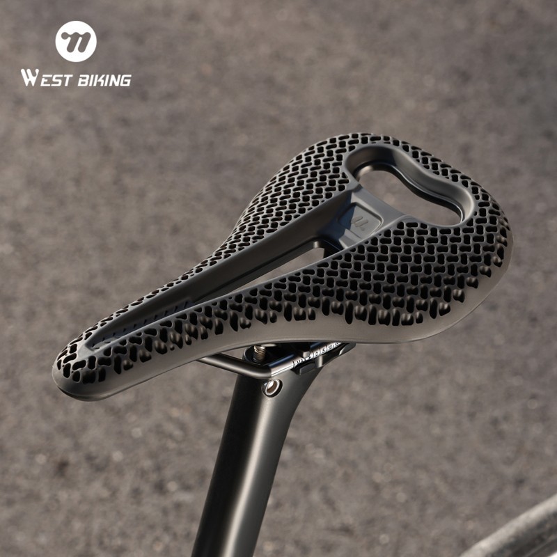 WEST BIKING Bicycle Saddle 3D Printed Honeycomb Cycling Road Bike Seat Cushion