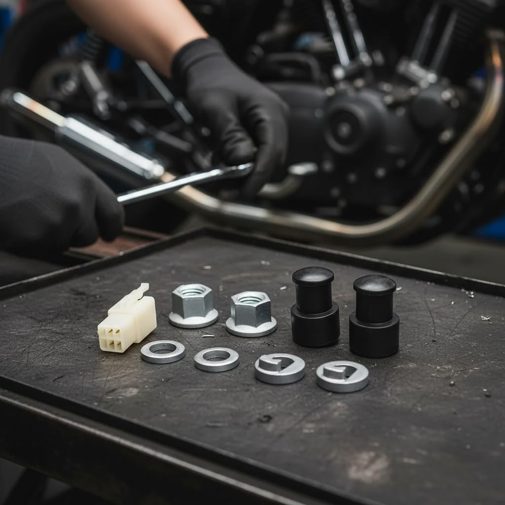 E-Bike Hub Motor Axle Nut Kit M12 Front Lock Nut Washer Cover Set (72