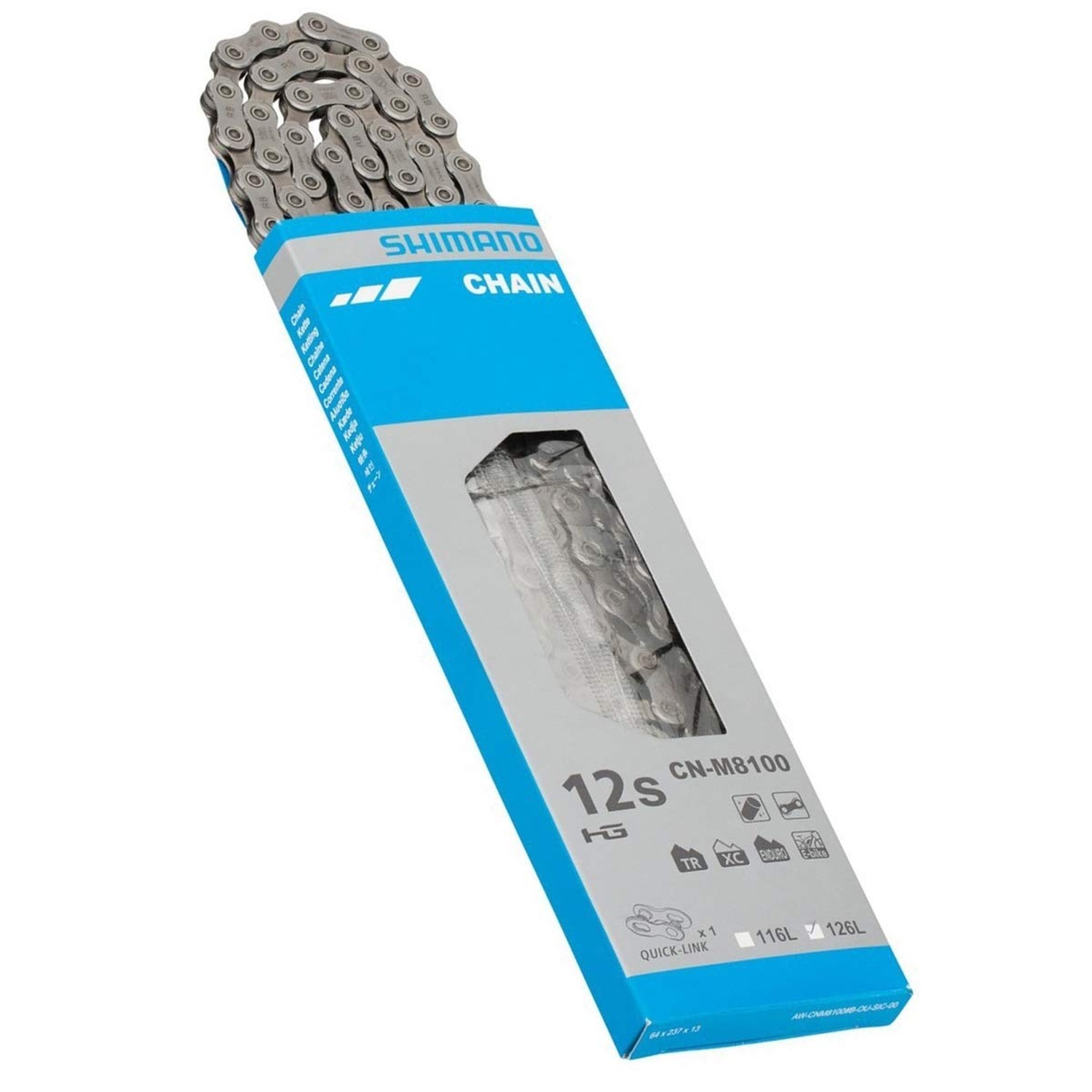 Shimano Deore XT CN-M8100 XT Chain with Quick Link, 12-Speed, 126L Silver
