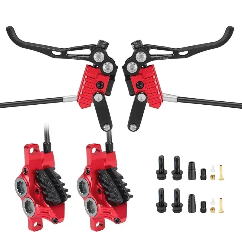 4-piston MTB Bicycle Hydraulic Brakes Mineral Oil Disc Brake Caliper 800/1550mm