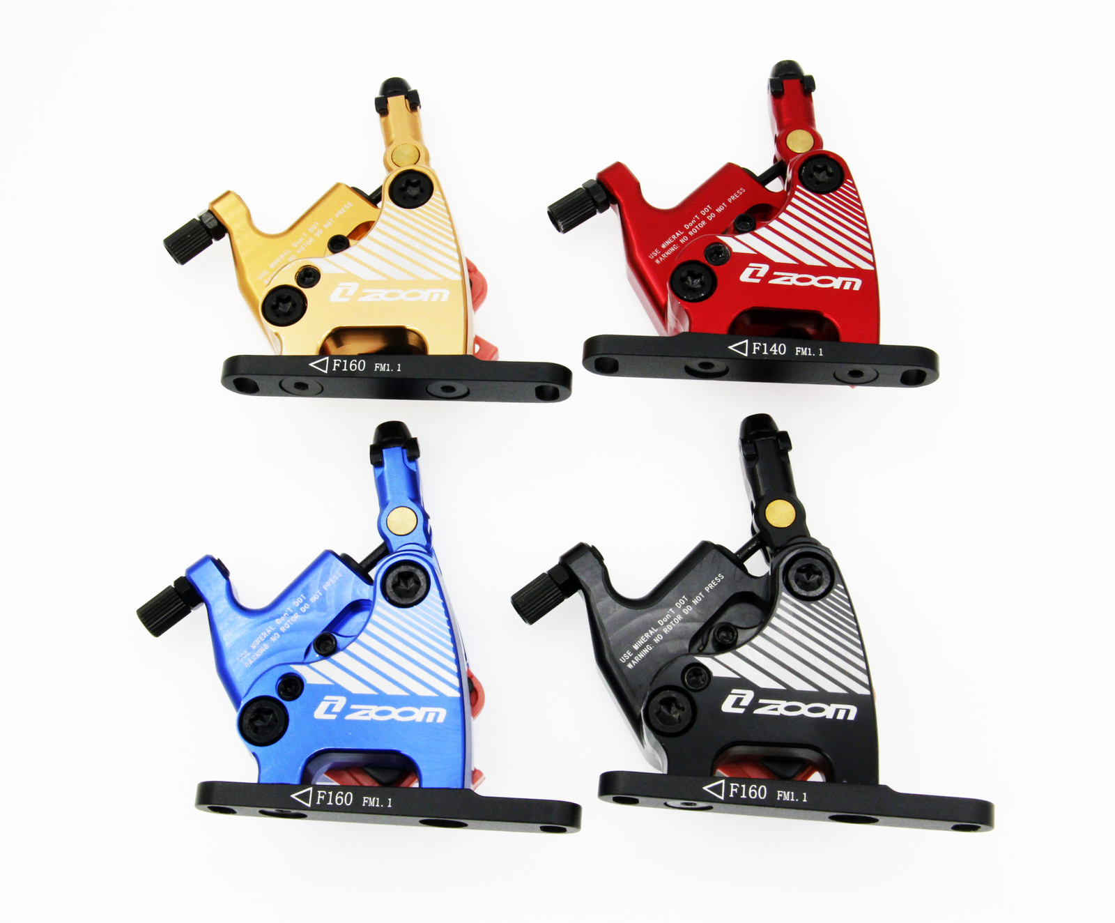 ZOOM HB110 Semi Hydraulic Flat Mount Disc Brake Caliper Set for Road Bike CX