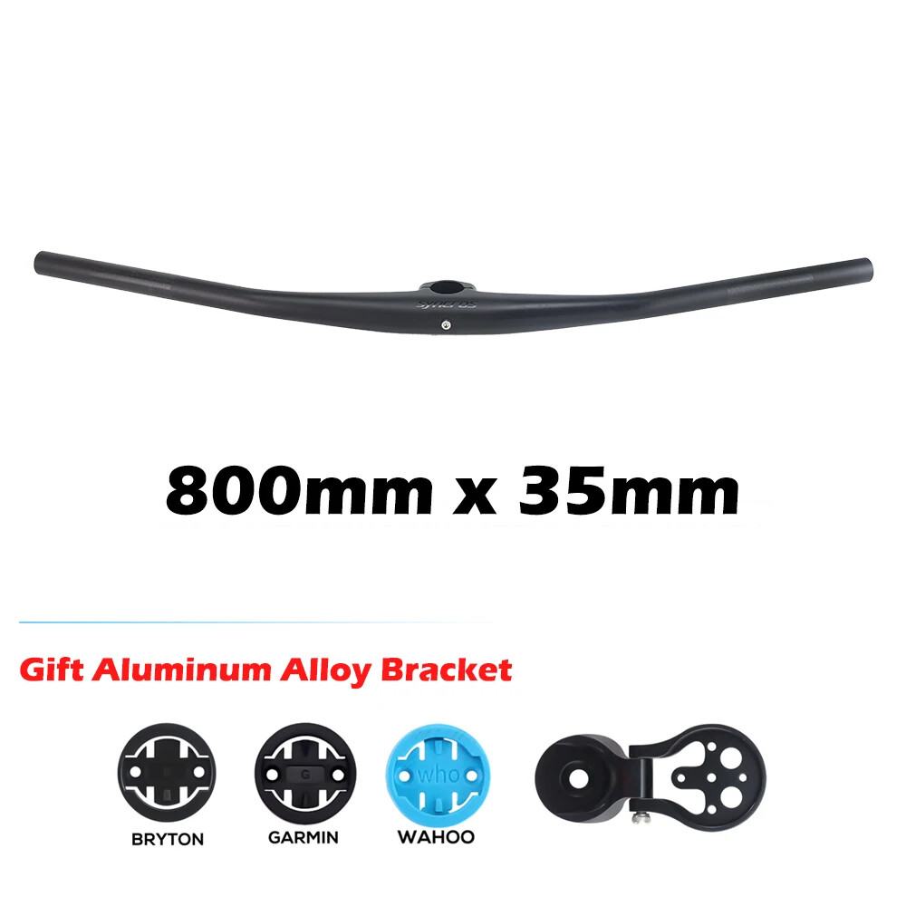 Carbon Mountain Bike Integrated Handlebar 28.6mm UD Matt Stem 35mm 720-800mm