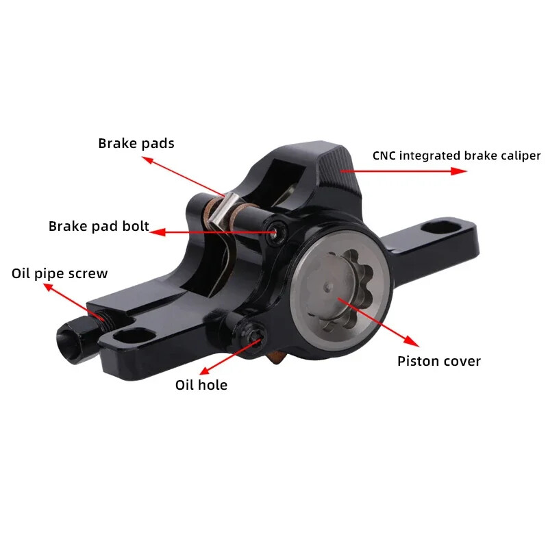 800/1550mm Bike Hydraulic Disc Brake 2 Piston Oil Pressure MTB DH AM Ebike Brake