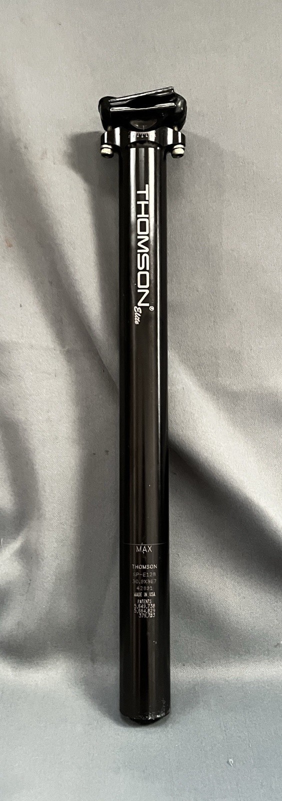 Thomson Elite SP-E128 Seatpost 30.9 x 367mm Uncut Zero Setback 2-Bolt 241g