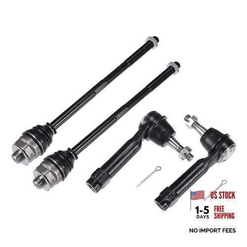4pcs Front Inner Outer Tie Rod Ends Kit Suspension Steering Tie Rod End for