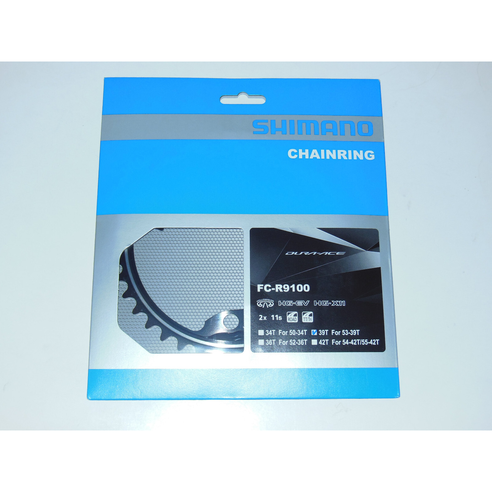 New Shimano Dura Ace FC-R9100 39T MW Inner Chainring Asymmetric 53/39 Y1VP39000