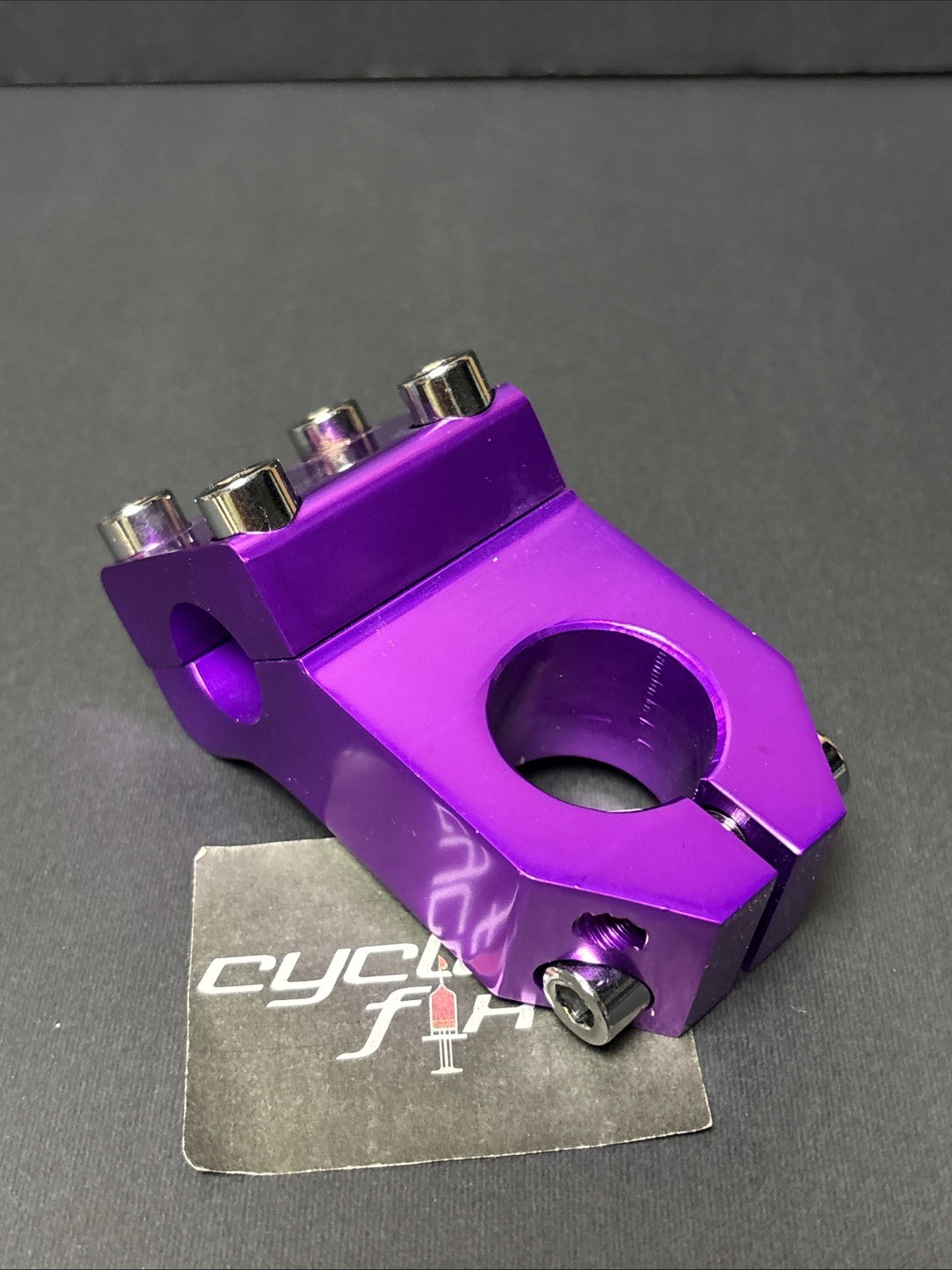 Anodized Purple Bmx 1 1/8” Threadless Alloy 22.2mm Top Load Stem Bike Freestyle