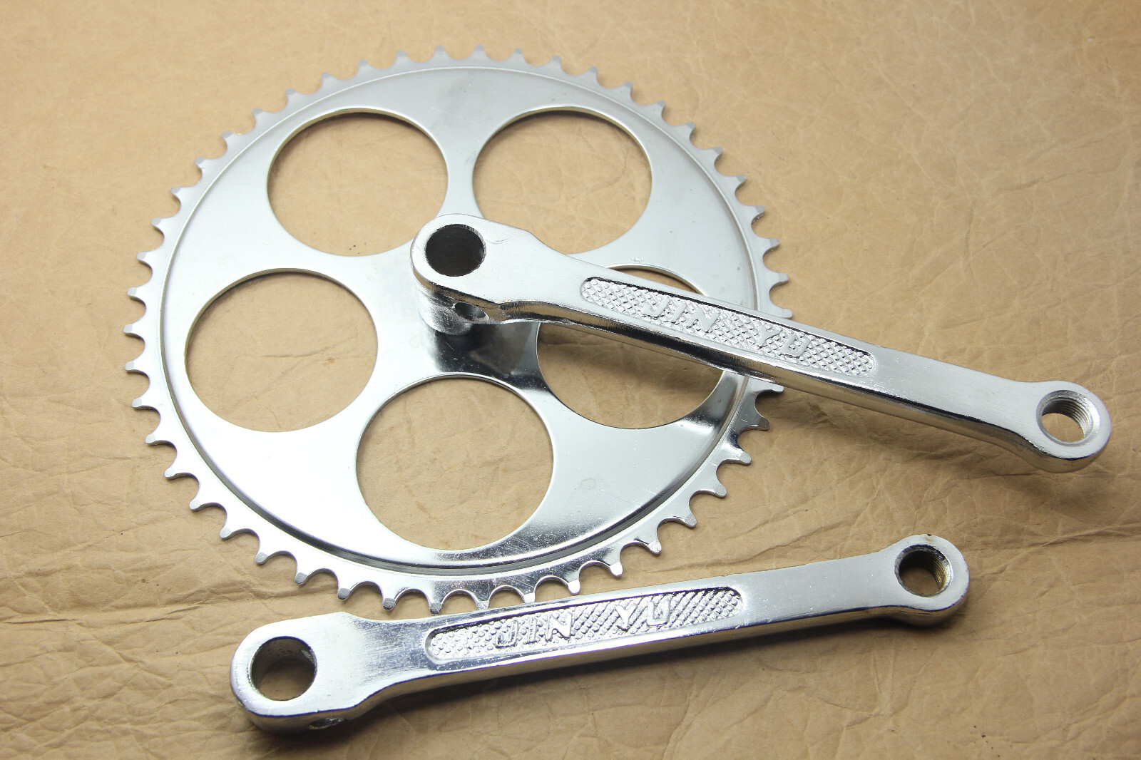 Bike Bicycle Steel Crankset Chainset 48T 175mm For 1/8» Chain Single Speed
