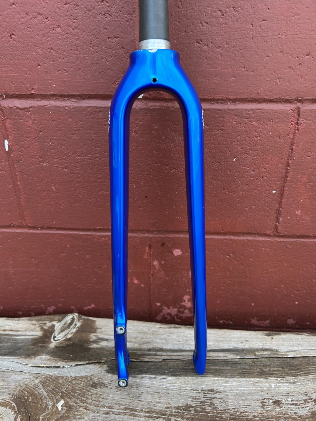 Salsa Cycles 700c 1 1/8 to 1 1/4 Tapered Thru Axle Disc Brake Blue Carbon Fork