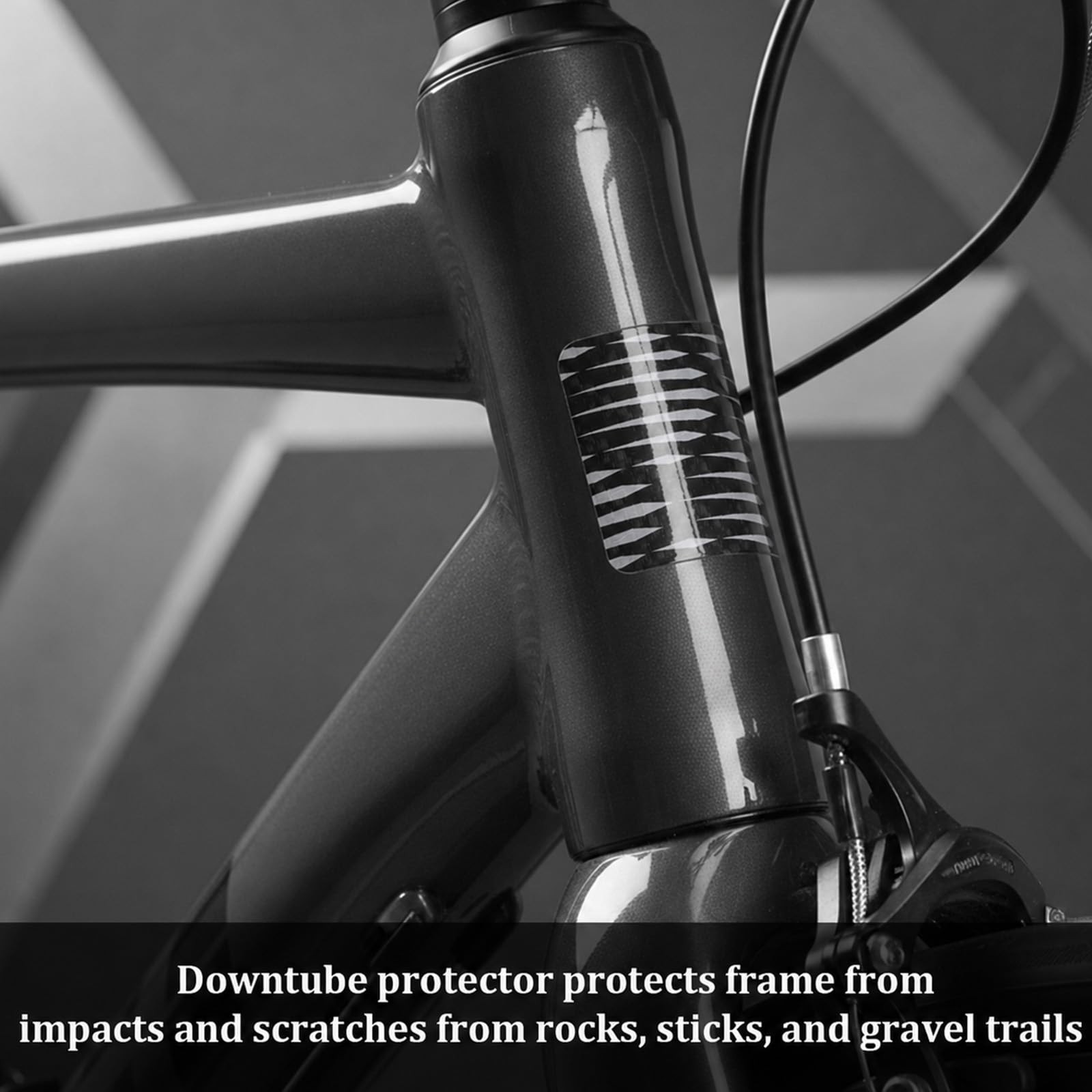 Black Stripes Bicycle Frame Protection Sticker Chainstay Guard