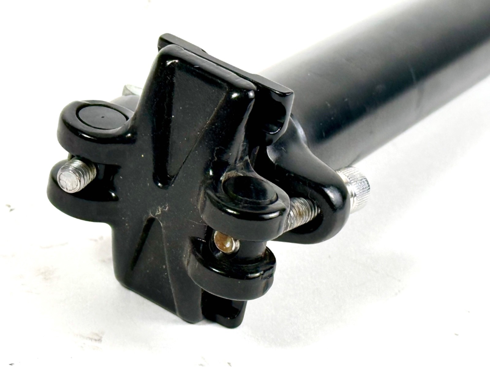 Kalloy Seatpost 28.6mm 400mm Zero Setback Black 2-Bolt Mountain Bike MTB Bicycle