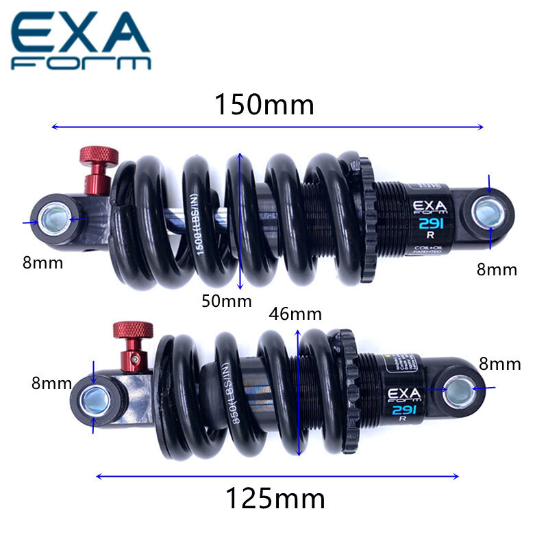 EXA Form Rear Shock Absorber 291 R Adjustable Suspension Spring KS Downhill MTB