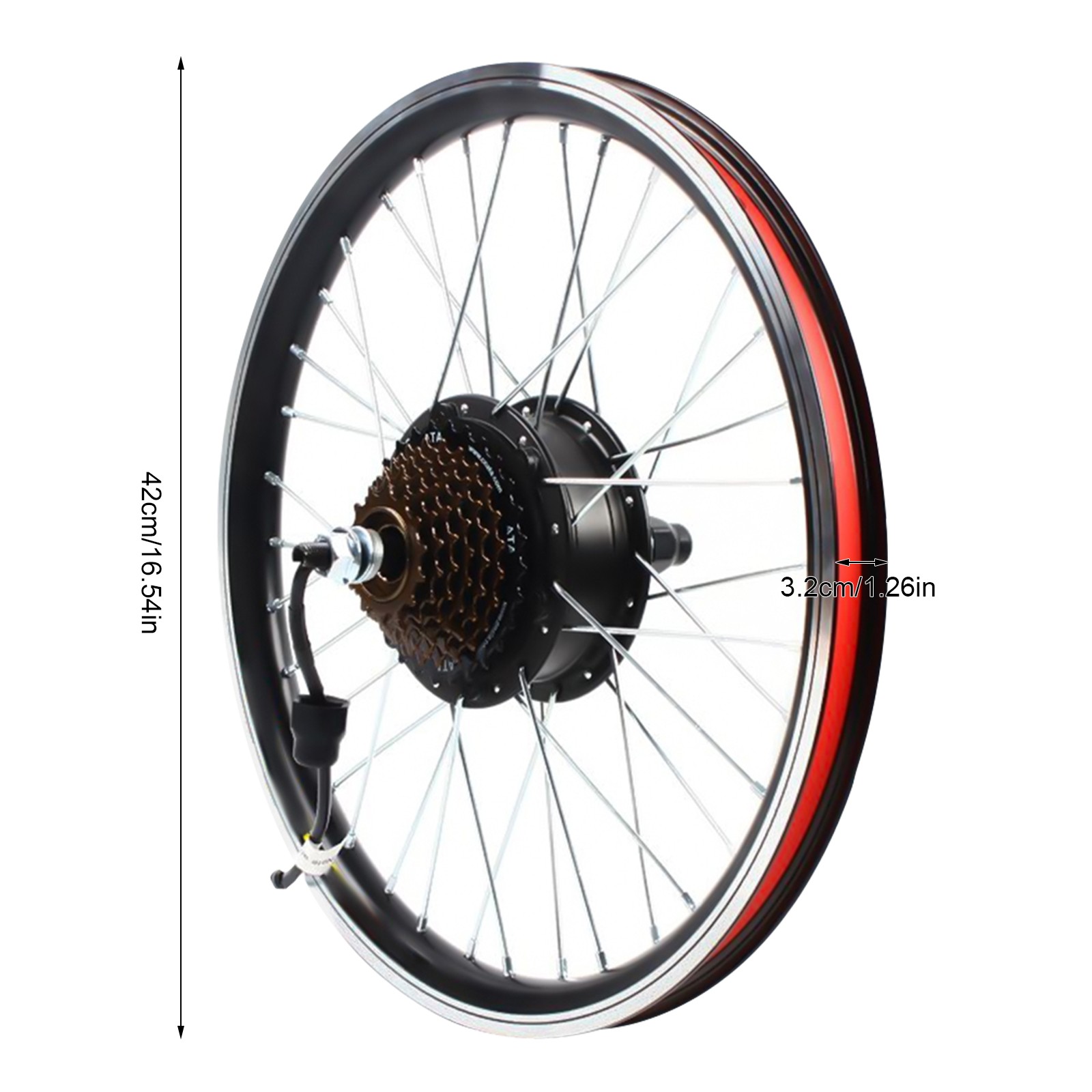 20 Inch Rear Wheel Electric Bicycle Hub Motor Conversion Kit 36v 250w E-bike