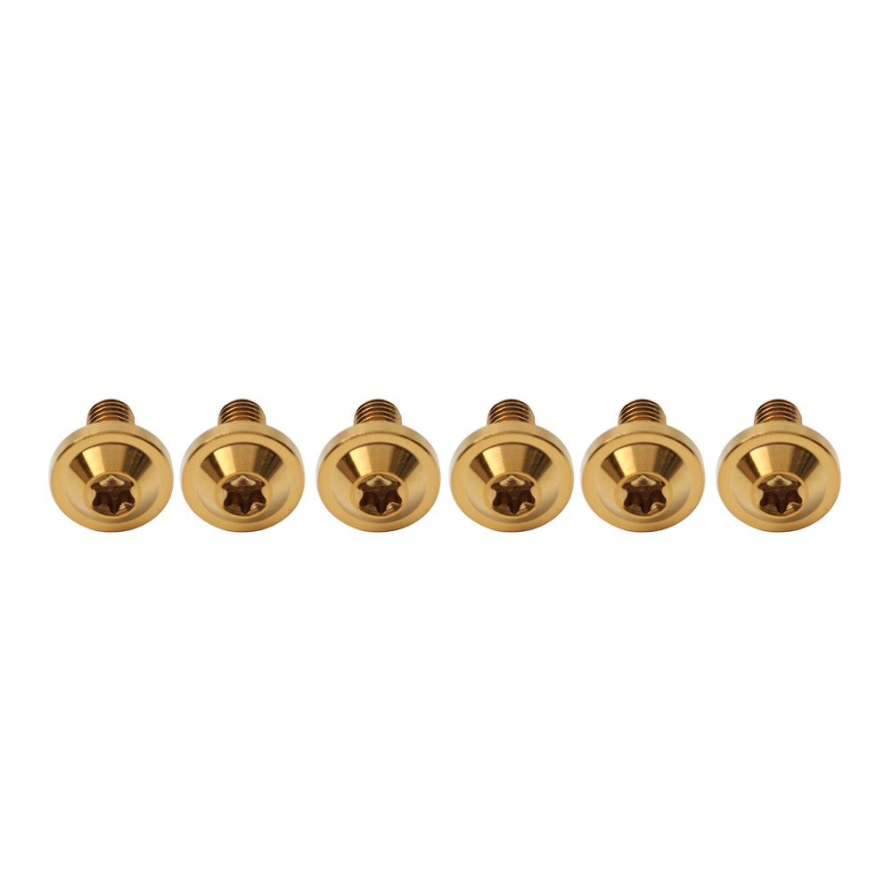 6x Universal Bolts M5 Truss Torx Screw M5x10mm For Bike Motorcycle gold