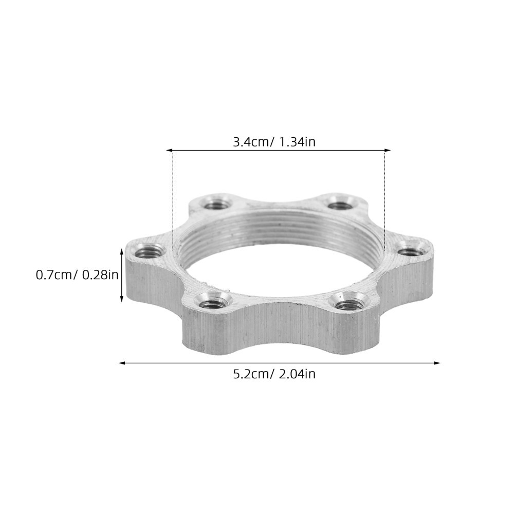 10Pcs Bike Disc Brake Hub Adapter Silver Aluminum Alloy Rear Brake Rotor Base
