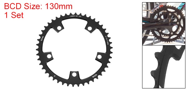 130BCD Bike Chainring 46T Round Narrow Wide Single Chainring for Road Bike