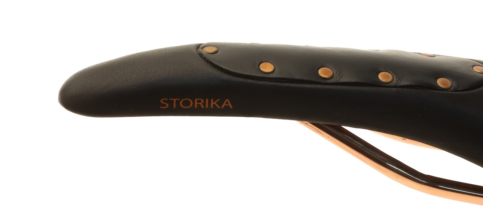 Selle Italia Storika Saddle Ti Alloy Rail Black Leather Copper Rivet NOS NIB NEW