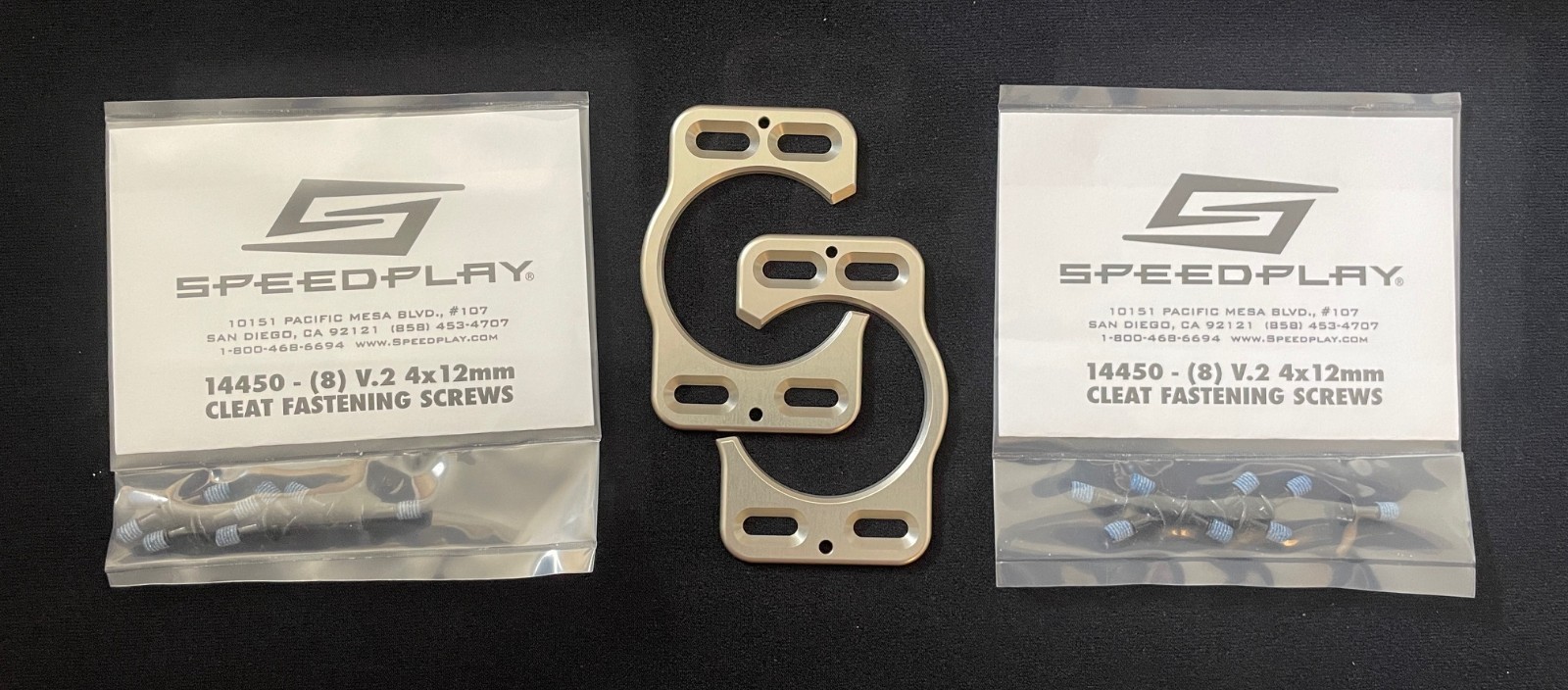 Speedplay Bottom Plates (1 SET)/Screws (2 SETS) for X Cleat Sets for X1, X2 & X5