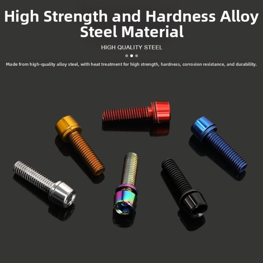6pcs Stainless Steel Bicycle Handlebar Screws M5x18MM for Mountain Bikes
