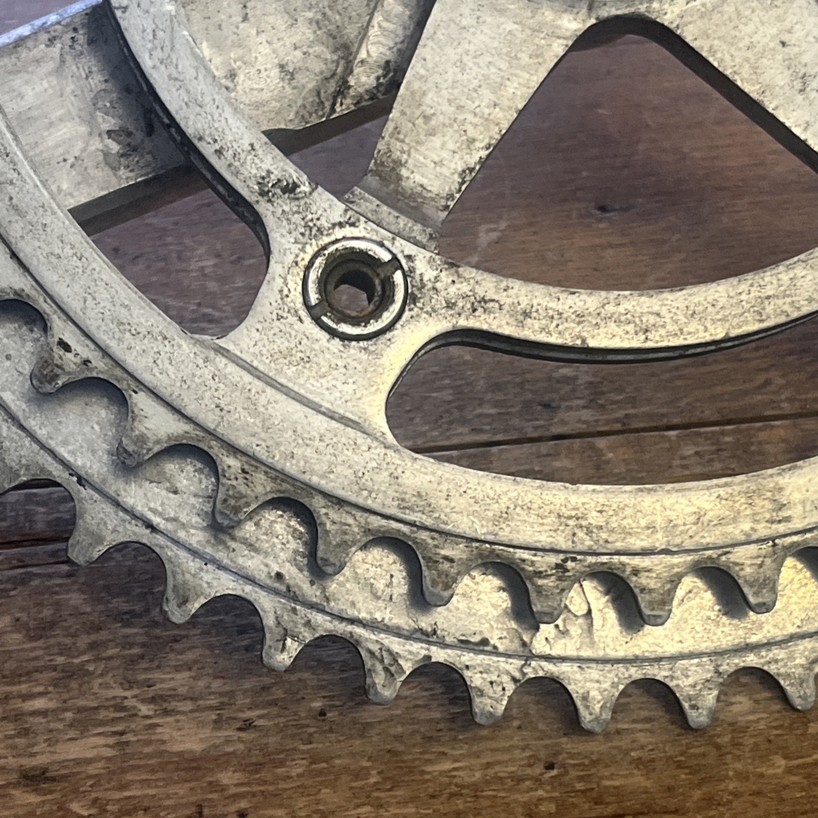 Vintage Nervar Star Drive Side Crank 52/46 T 128 BCD ~see Pics/condition~ France