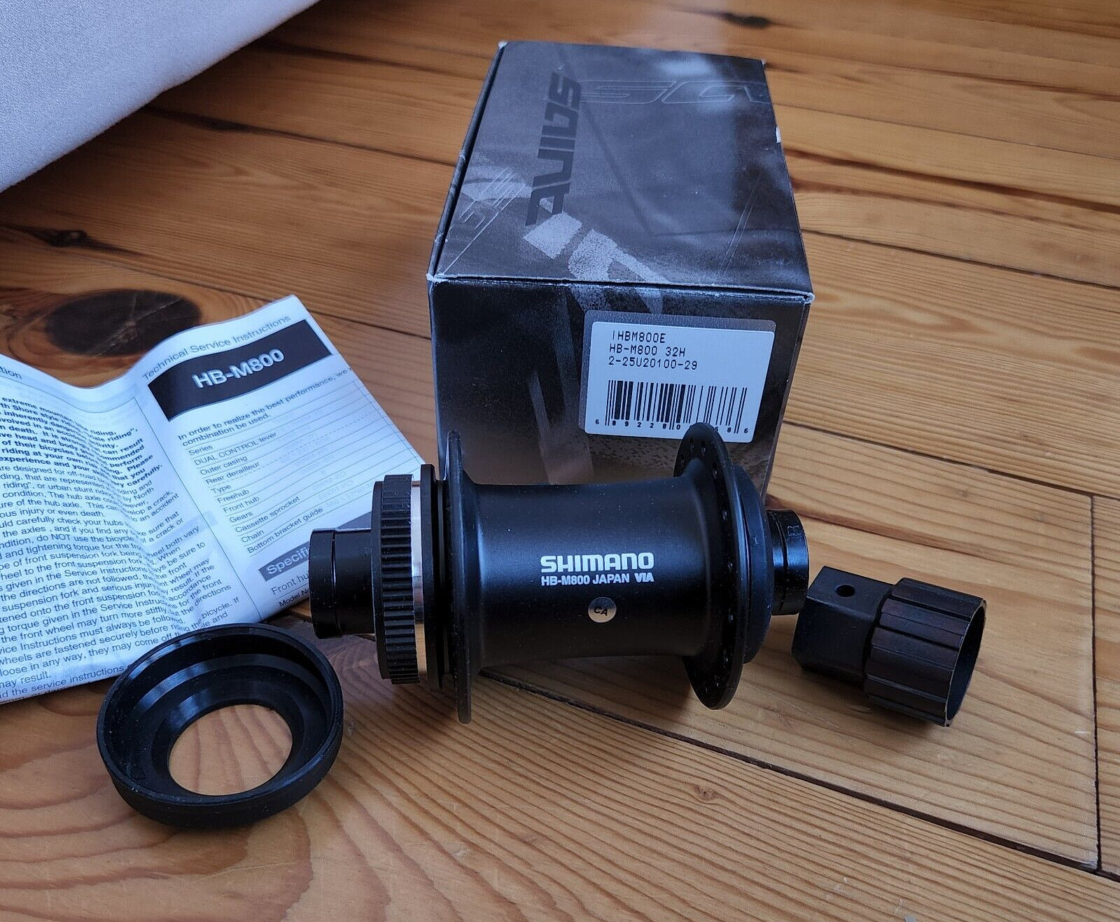 Nos Shimano Saint Front Disc Hub, HB-M800, 32H, 20x110mm, O/S Center Lock, New