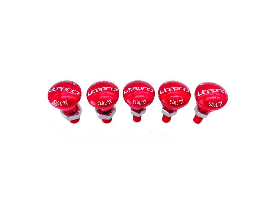 Litepro alloy front / rear wheel / cable secure locking bolts for Birdy 2 3 P40