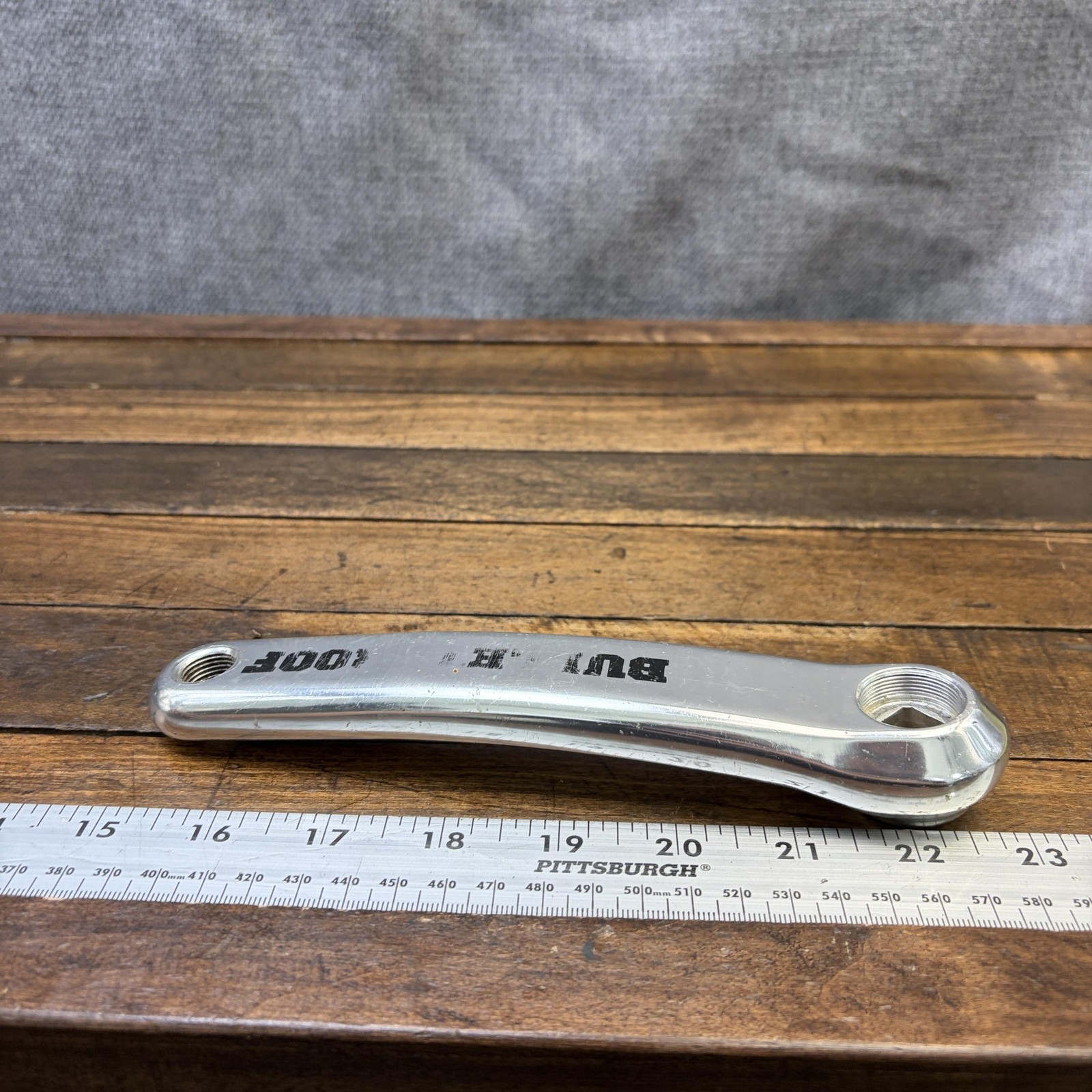 Vintage Bulletproof Crank Arm 165mm Square Taper Silver BMX Alloy RPM
