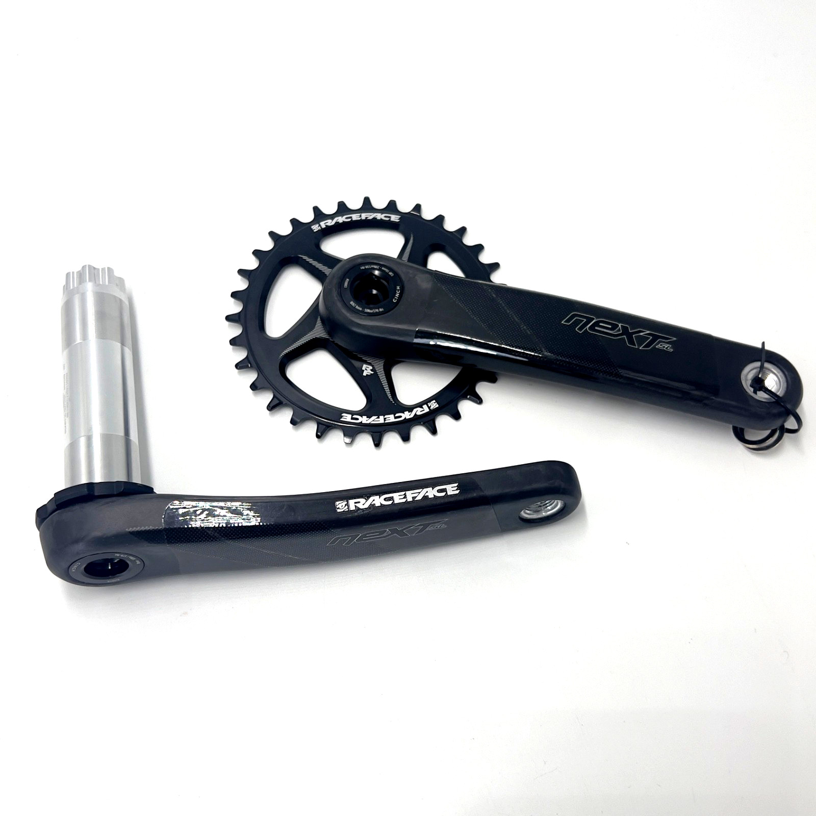 Race Face Next SL Carbon Crankset, 175mm Arms 30mm Spindle 136mm Axle MTB