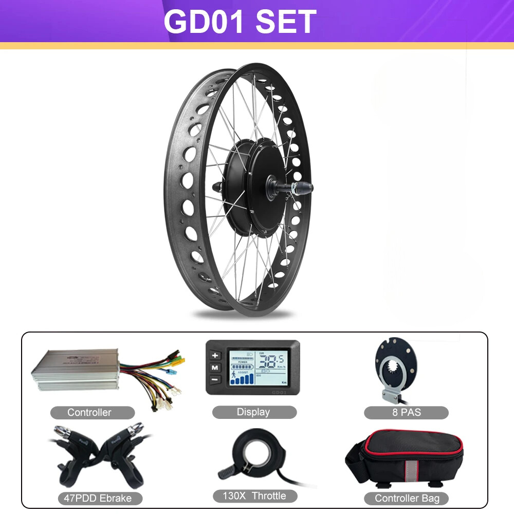 48V 1000W 1500W Snow Electric Bicycle Fat Tire Rear Rotate Hub Motor 20/24/26»