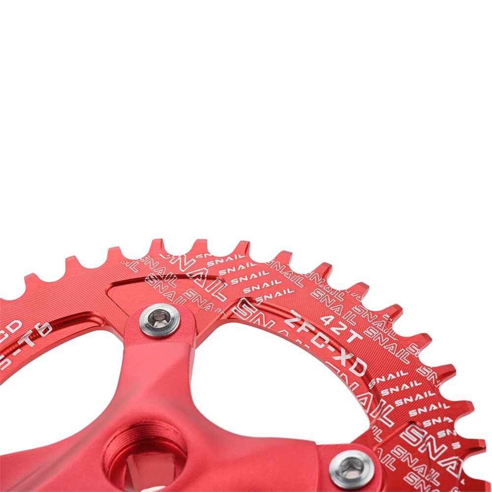42T MTB Bicycle Crankset Bottom Bracket Aluminum Alloy 104BCD Chainring Red