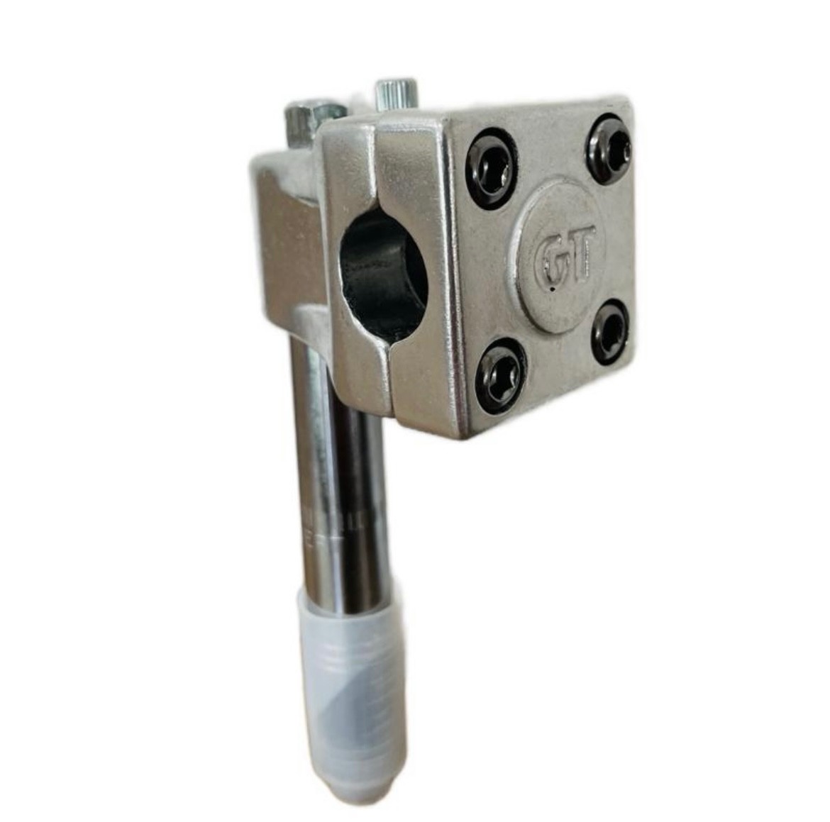 GT GYRO GOOSENECK MALLET STEM 21.1MM CHROME BIKE BICYCLE SILVER REPOP