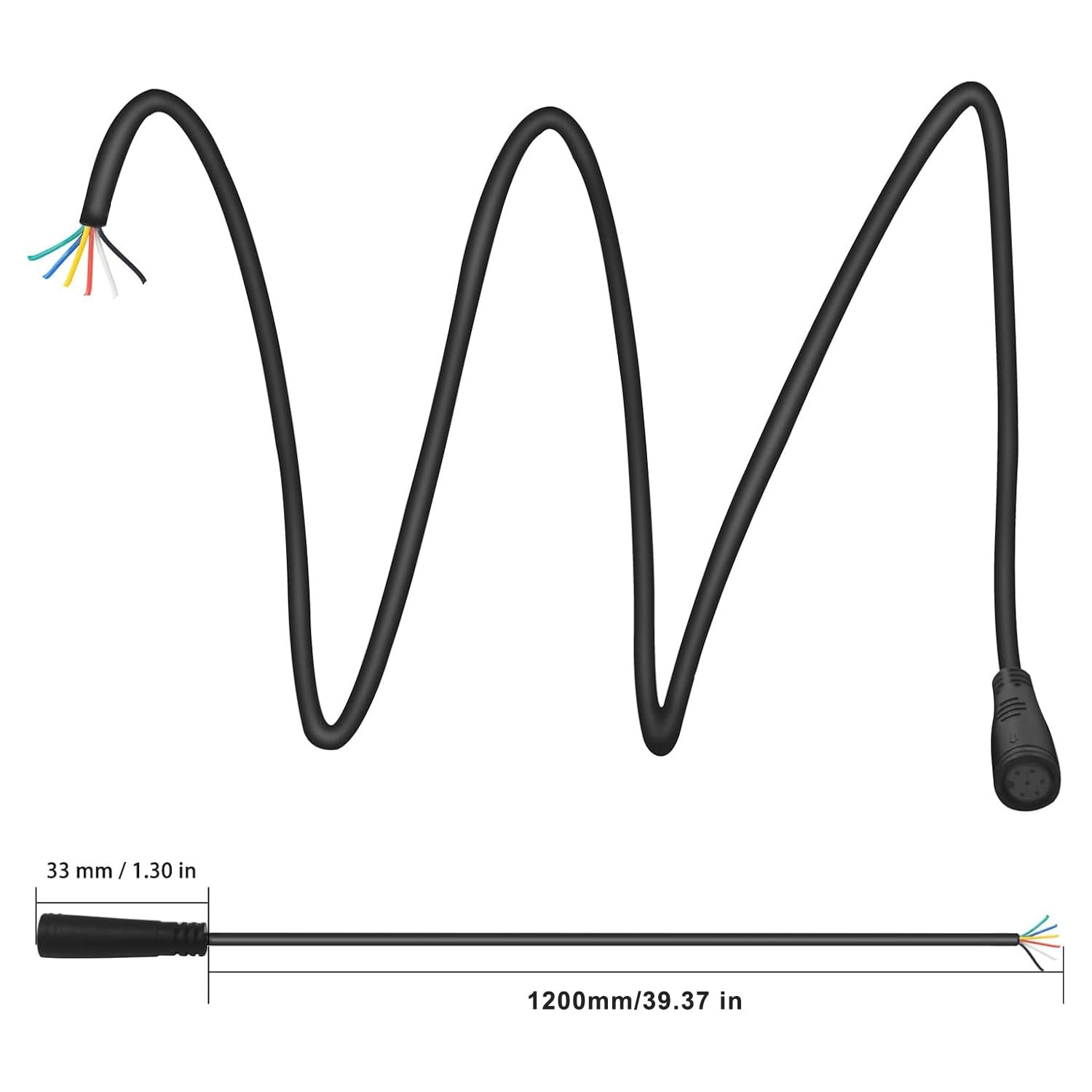 Extension Cable 2Pin/3Pin/4Pin/5Pin/6Pin Waterproof Plug with A Single Connec…