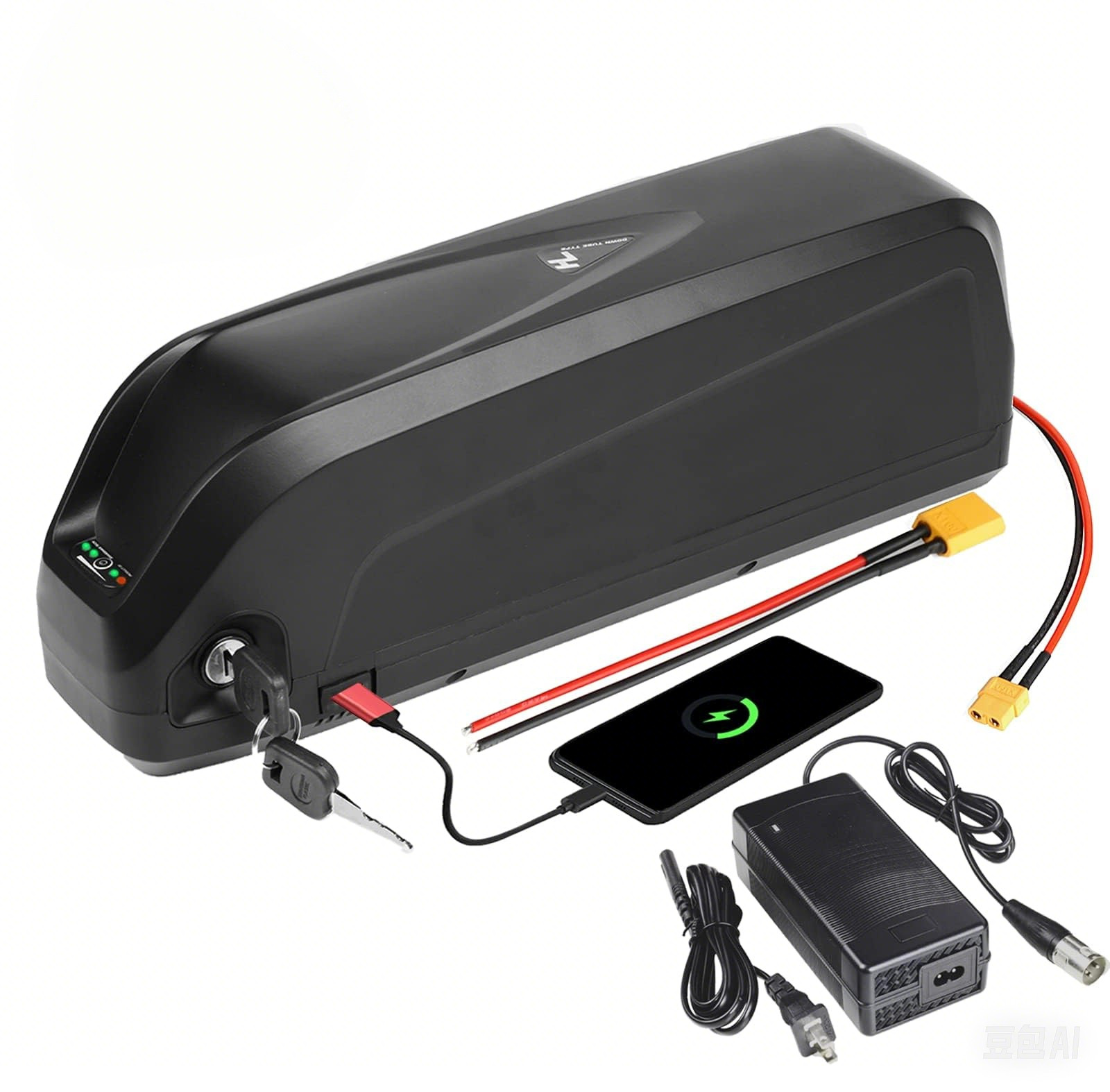 HHAILONG 52V 48 Ebike li-ion battery, suitable for 200-1000W electric bicycles