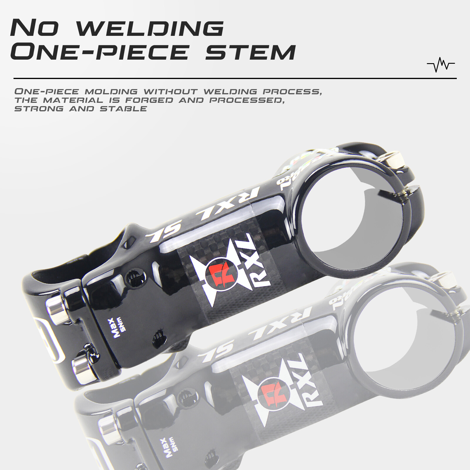 Carbon Fiber+Aluminum Alloy1-1/8″Road Bicycle Stem 6 Degree Mountain Bike Stems