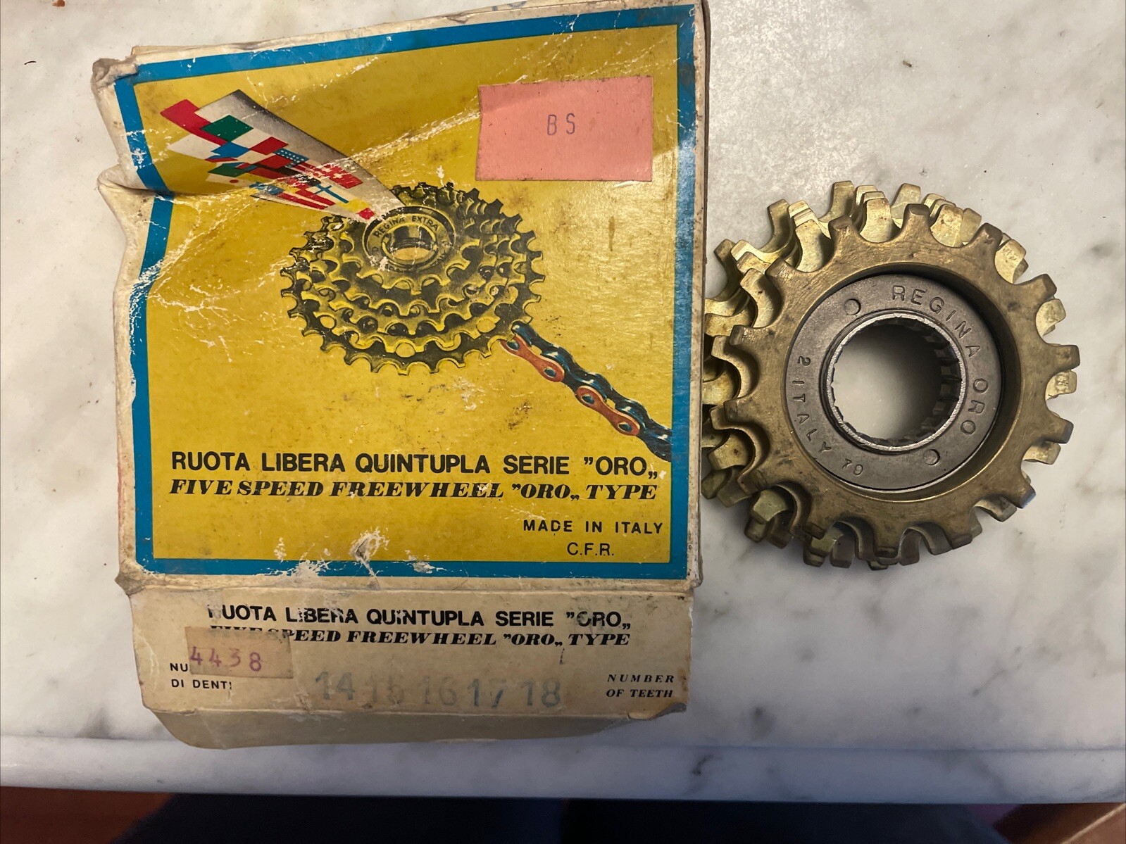 New-in-Box Vintage REGINA EXTRA ORO FREEWHEEL 14-18T 5-Speed • English. (NJ)